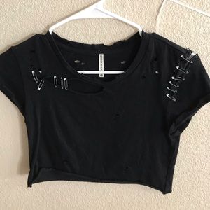 Emma & Sam Black Crop Top